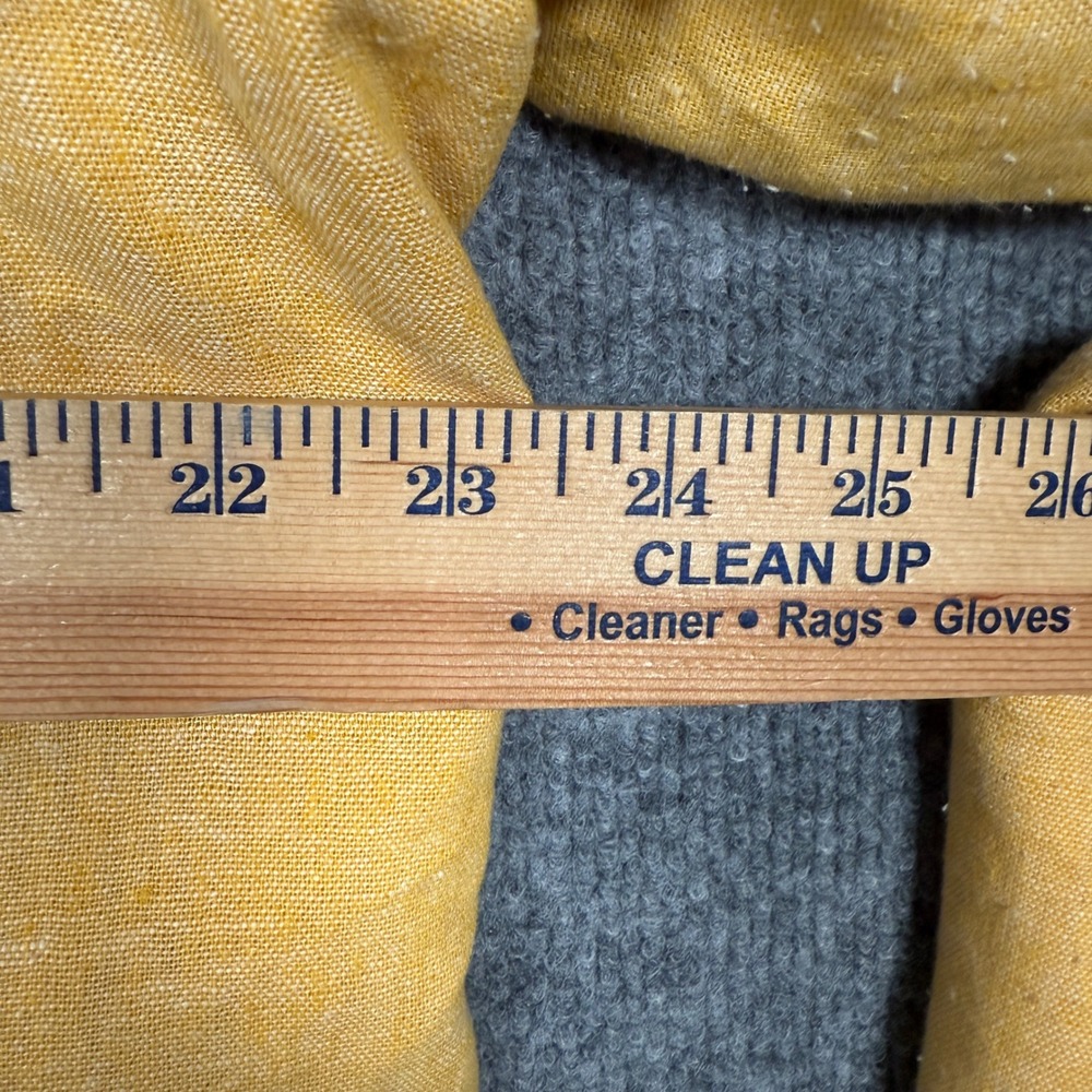 Coldwater Creek Size W20 Shirt Shacket Mustard Yellow Linen Rayon Zip Pocket - Picture 9 of 9